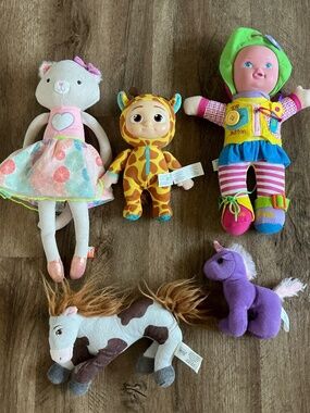 Baby Girl Toys Lot Sensory Soft Doll Cat Ballerina Unicorn Horse Stuffed Animal